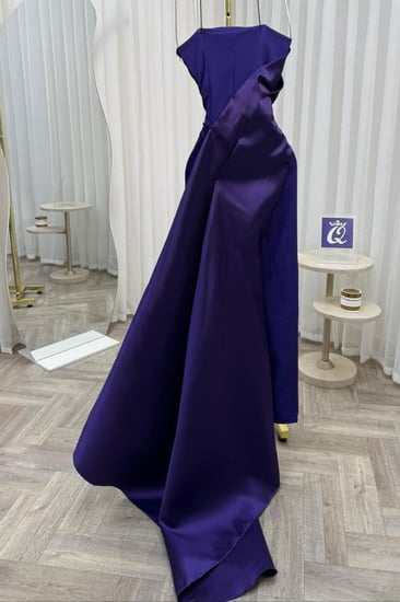 فستان سهره اللون  بنفسجي باربي مع ميكادو   من متجر جوهره LS