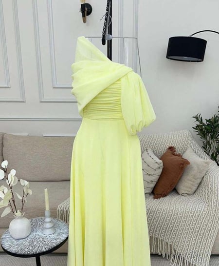 فستان ليموني فستان اصفر