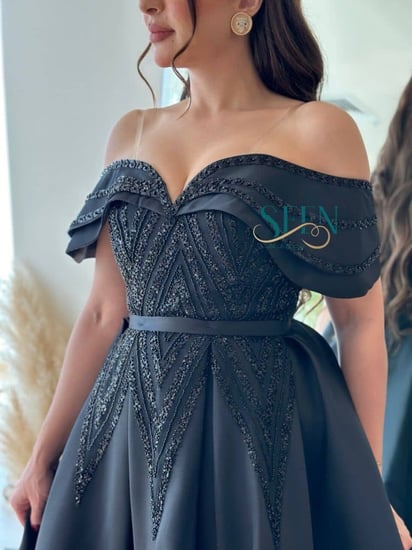 فستان سهرة اسود راقي - فساتين لون اسود