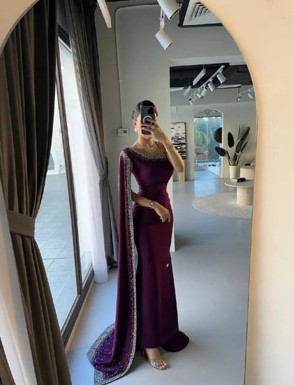 فساتين سهرة - فساتين نسائية - متجر فساتين - شراء فساتين- فستان عنابي