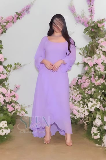 فستان سهرة موف فاتح - فساتين باللون الموف الفاتح