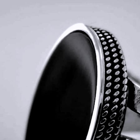 خاتم فضة  عيار 925 أسود شنكار ثلاثي