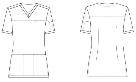 سكراب طبي نسائي AVA باللون أخضر من إِلدان – تصميم مريح بخامة مرنة وجيوب عملية