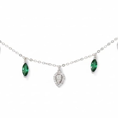 تشوكر لاف آيفي - LAV Ivy - فضة عيار 925 وحجر زركون أخضر