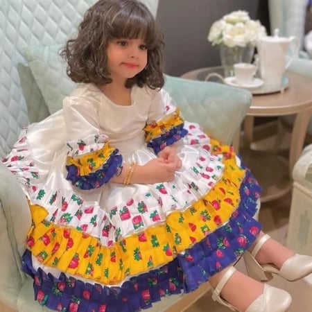 فستان بطبقات الشالكي