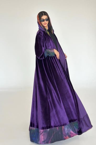 عبايه مخمل موج البنفسج