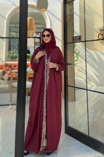 عباية حرير لامية دبل فيس