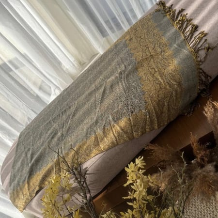 Ksh10شال كشميري يلبس عالجهتين