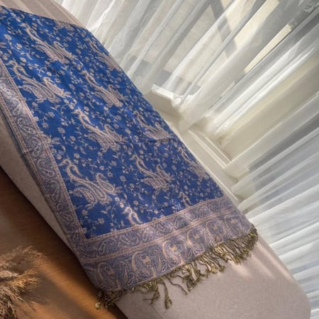 Ksh8 شال كشميري يلبس عالجهتين