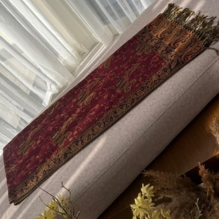 Ksh12 شال كشميري يلبس عالجهتين
