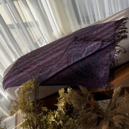 Ksh14 شال كشميري يلبس عالوجهين