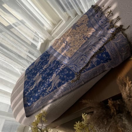 Ksh8 شال كشميري يلبس عالجهتين