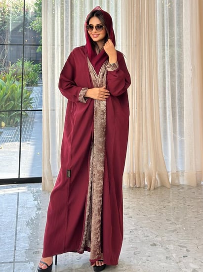 عباية حرير لامية دبل فيس