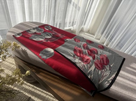 Ksh1 شال كشميري يلبس عالجهتين