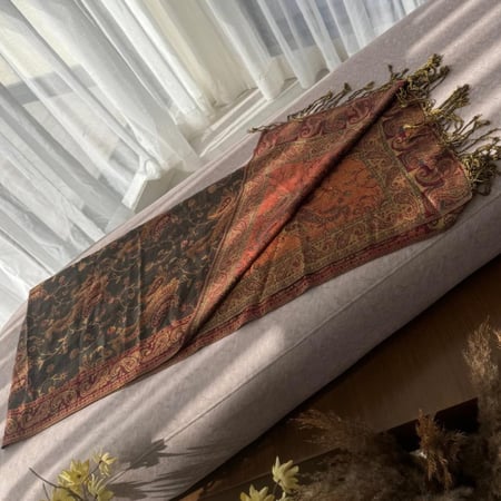 Ksh9 شال كشميري يلبس عالجهتين