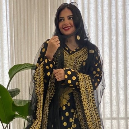 طرحة تل أسود دوائر ذهبي