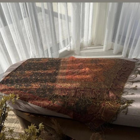 Ksh9 شال كشميري يلبس عالجهتين