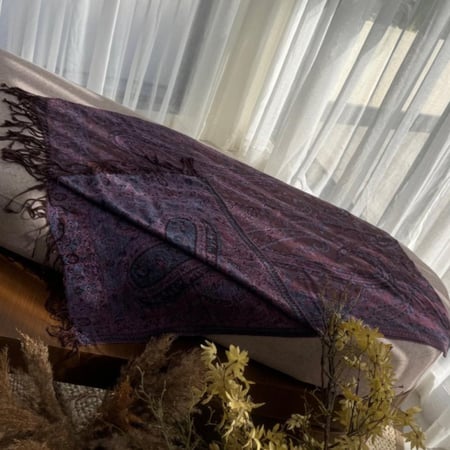 Ksh14 شال كشميري يلبس عالوجهين