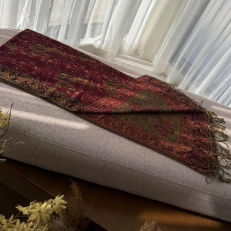 Ksh12 شال كشميري يلبس عالجهتين