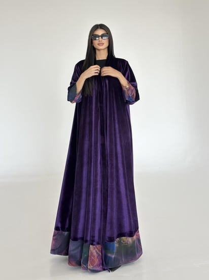 عبايه مخمل موج البنفسج