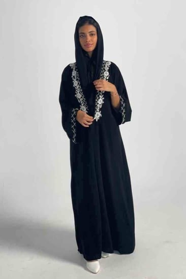 عباية بالورود انيقة-عزة المتميزة