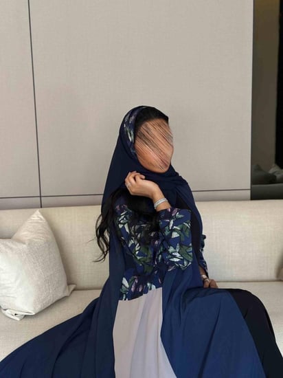 عباية كريب-عباية صيفي-عبايات عزة المتميزة-عباية مشجر