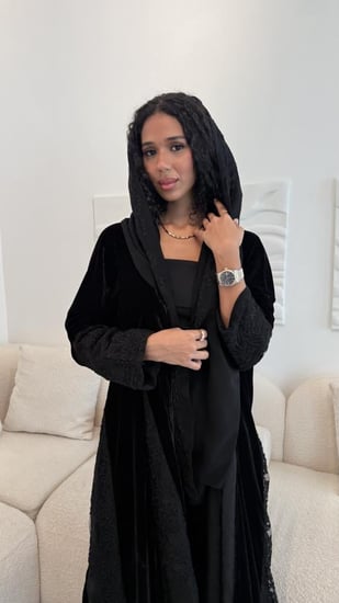 عباية شتوي بالدانتيل