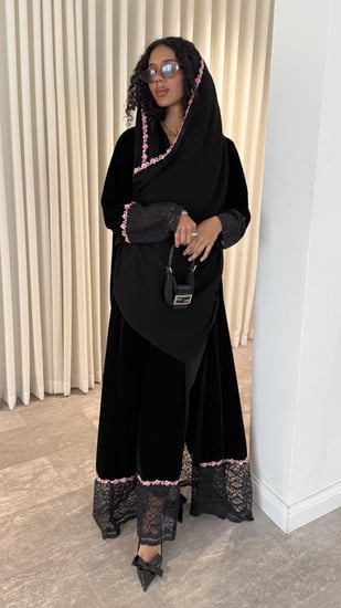 عباية شتوي بالدانتيل