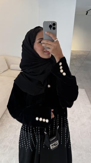 عباية شتوي شك اسود