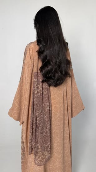 عباية حرير ديباج خربزي