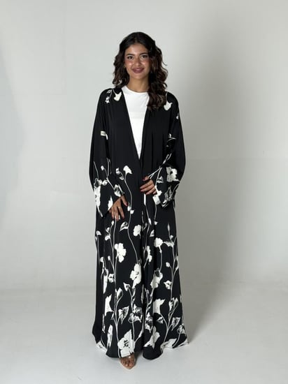 عباية الحرير الاسود 3