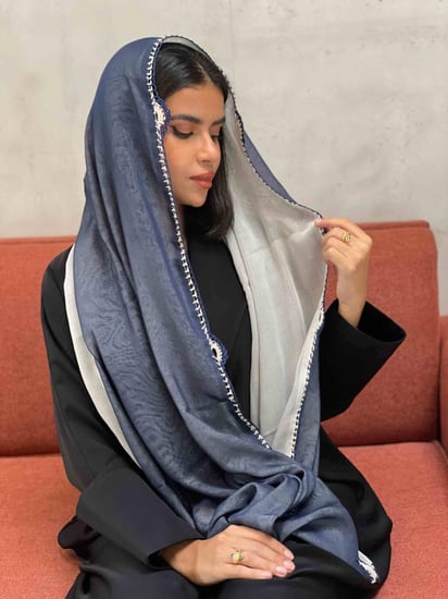 طرحة بوال كحلي-عبايات عزة المتميزة