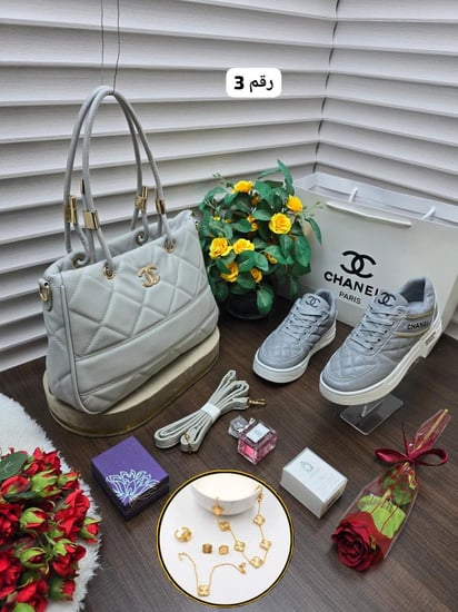 طقم شنطة ماركة شانيل