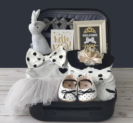 شنطة ملابس المواليد القلادة الفضية