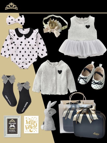 شنطة ملابس المواليد القلادة الفضية