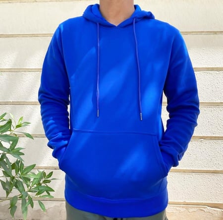 هودي ازرق حسب الطلب