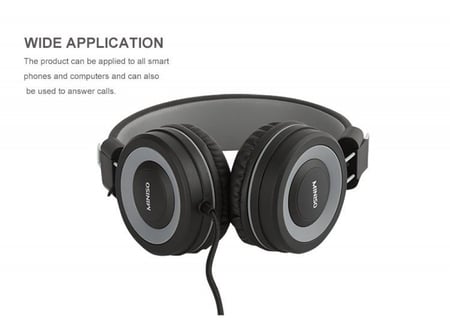 سماعة رأس سلكية قابلة للطي ( رمادي + اسود )