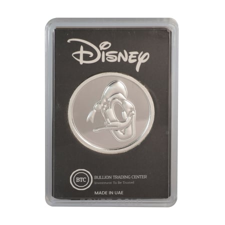 جنيه فضة بطوط عيار 999 بي تي سي بوزن 50 غرام