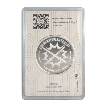 جنيه فضة ديدبول عيار 999 بي تي سي بوزن 50 غرام