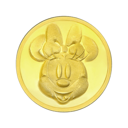 جنيه ذهب ميني ماوس عيار 24 بي تي سي بوزن 4 غرام