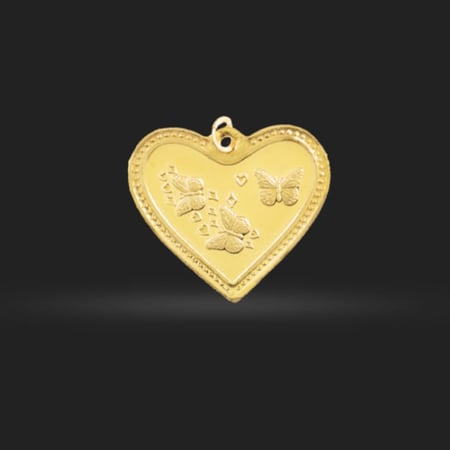 سبيكة بتعليقة ذهب عيار 24 بوزن 8 غرام قلب ديوان الذهب