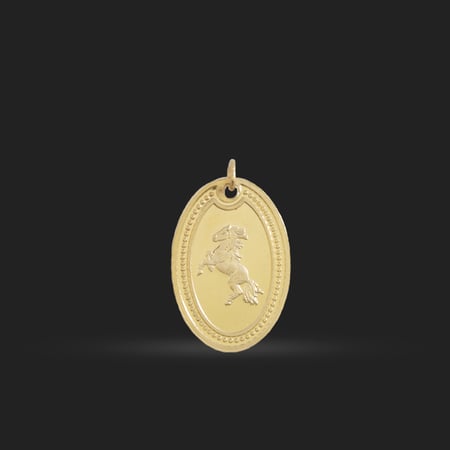 سبيكة بتعليقة ذهب عيار 24 بوزن 5 غرام بيضاوية ديوان الذهب