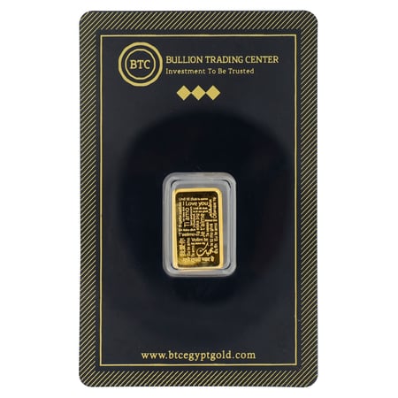 سبيكة ذهب بي تي سي عيار 24 بوزن 2,5 غرام