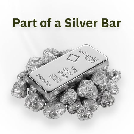 جزء من سبيكة فضة صافي بنقاء 999