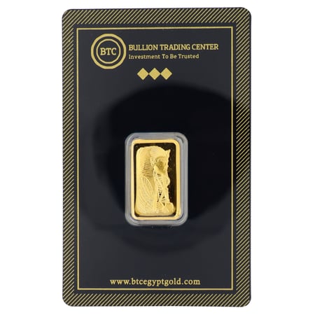 سبيكة ذهب بي تي سي عيار 24 بوزن 5 غرام