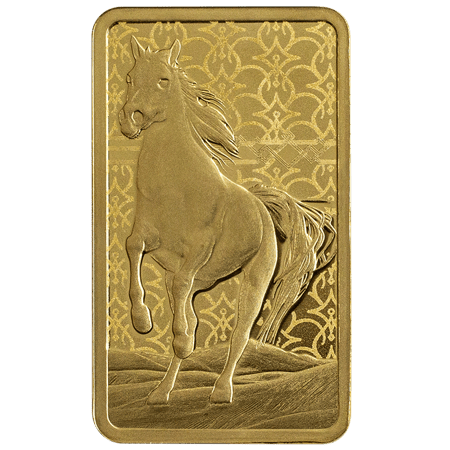 سبيكة ذهب الخيل العربي بامب عيار 24 بوزن 5 غرام