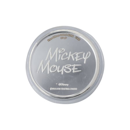 جنيه فضة ميكي ماوس عيار 999 بي تي سي بوزن 50 غرام