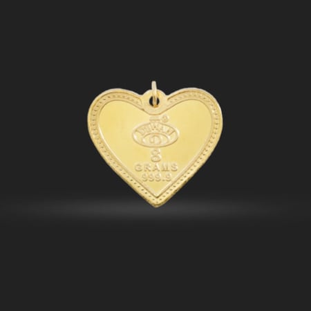 سبيكة بتعليقة ذهب عيار 24 بوزن 8 غرام قلب ديوان الذهب