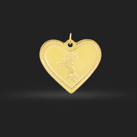 سبيكة بتعليقة ذهب عيار 24 بوزن 5 غرام قلب ديوان الذهب
