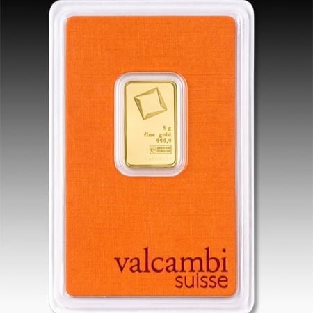 سبيكة ذهب Valcambi عيار 24 بوزن 5 غرام